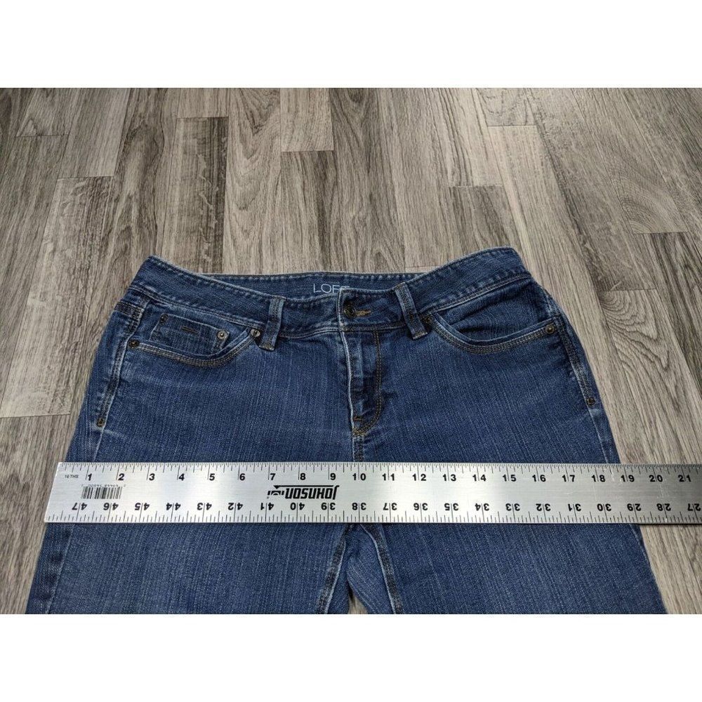 (3/$35) Ann‎ Taylor Loft Womens Size 6 Modern Pockets Denim Blue Jean Capris - Picture 7 of 10